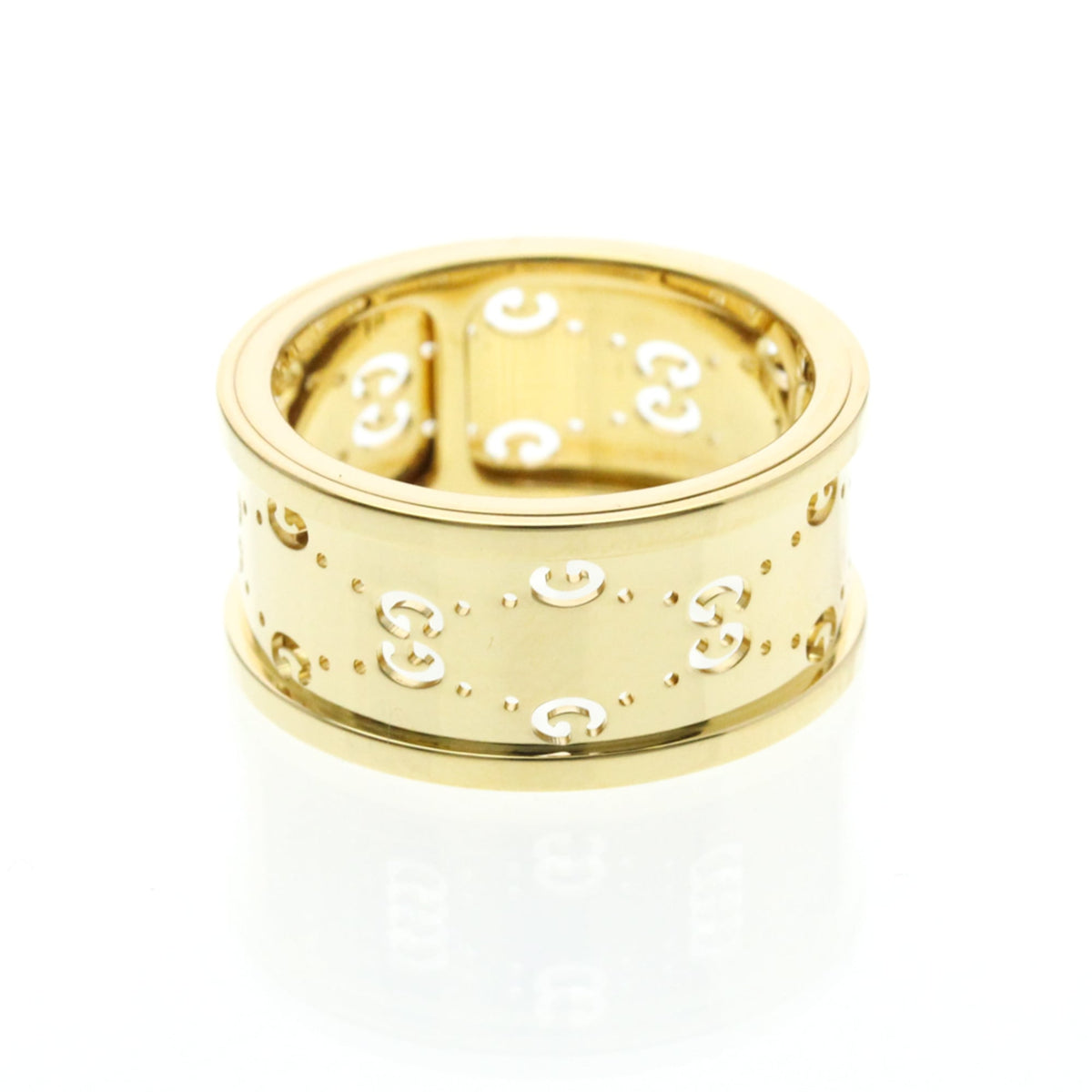 PRE-OWNED Gucci Icon Twirl · 18K Yellow Gold Size 6.75