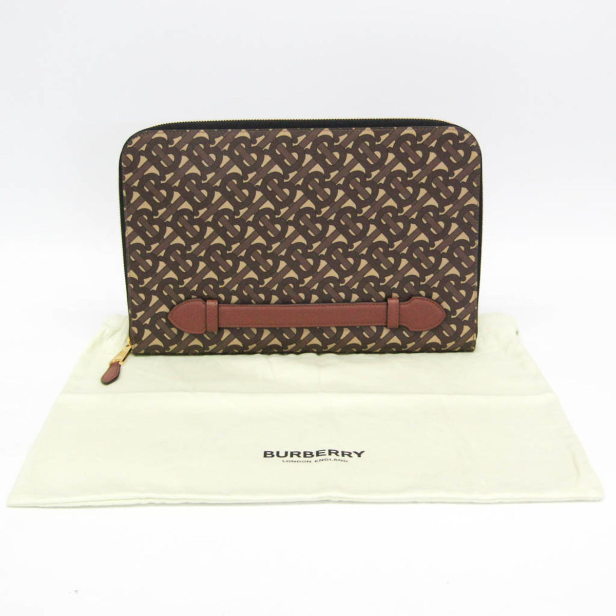 PRE-OWNED Burberry TB Monogram · PVC Clutch