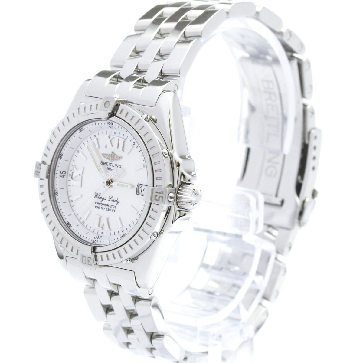 PRE-OWNED Breitling Wings · Mother-of-Pearl · Steel