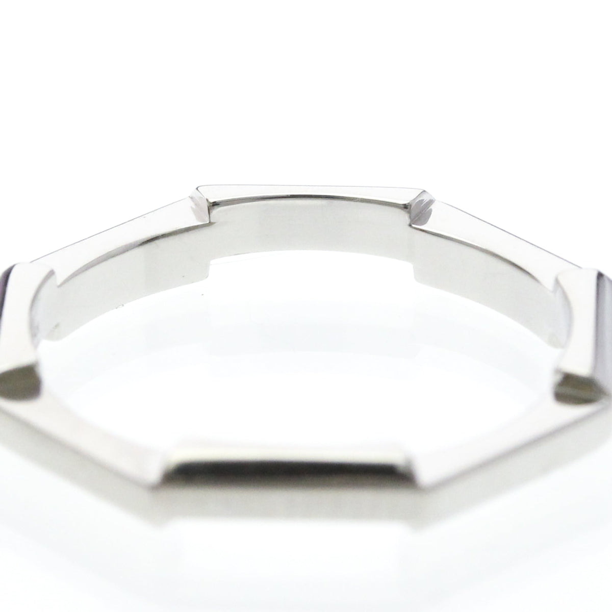 PRE-OWNED Gucci Octagon · Platinum Size 6.75