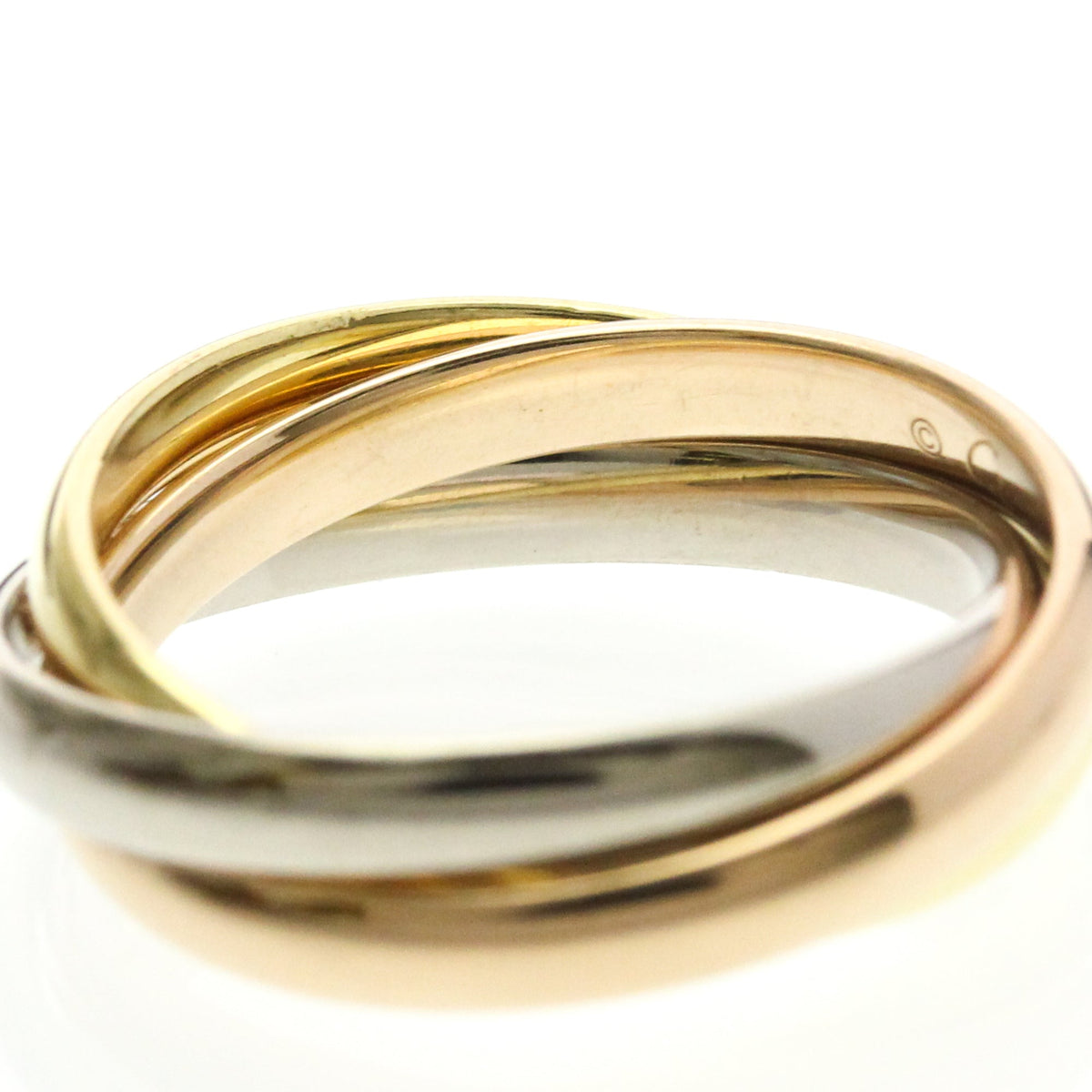 PRE-OWNED Cartier Trinity · Tri-Gold Size 4.5
