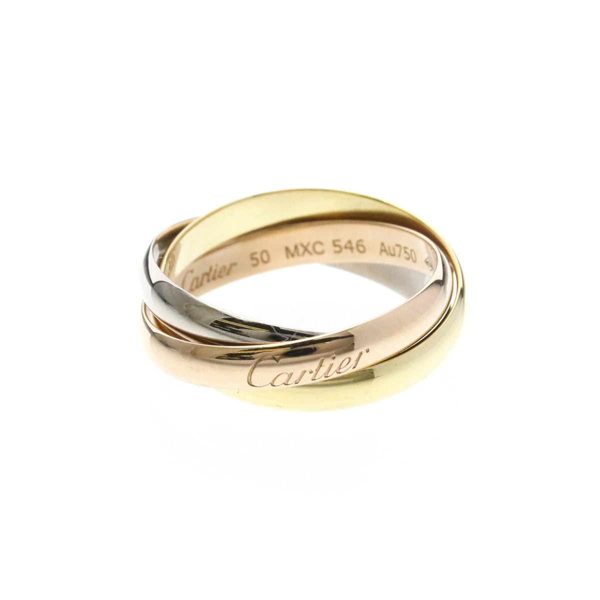 PRE-OWNED Cartier Trinity · Tri-Gold Size 5.25