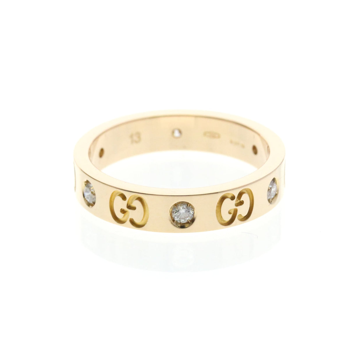 PRE-OWNED Gucci Icon · Diamond · Rose Gold Size 6.5