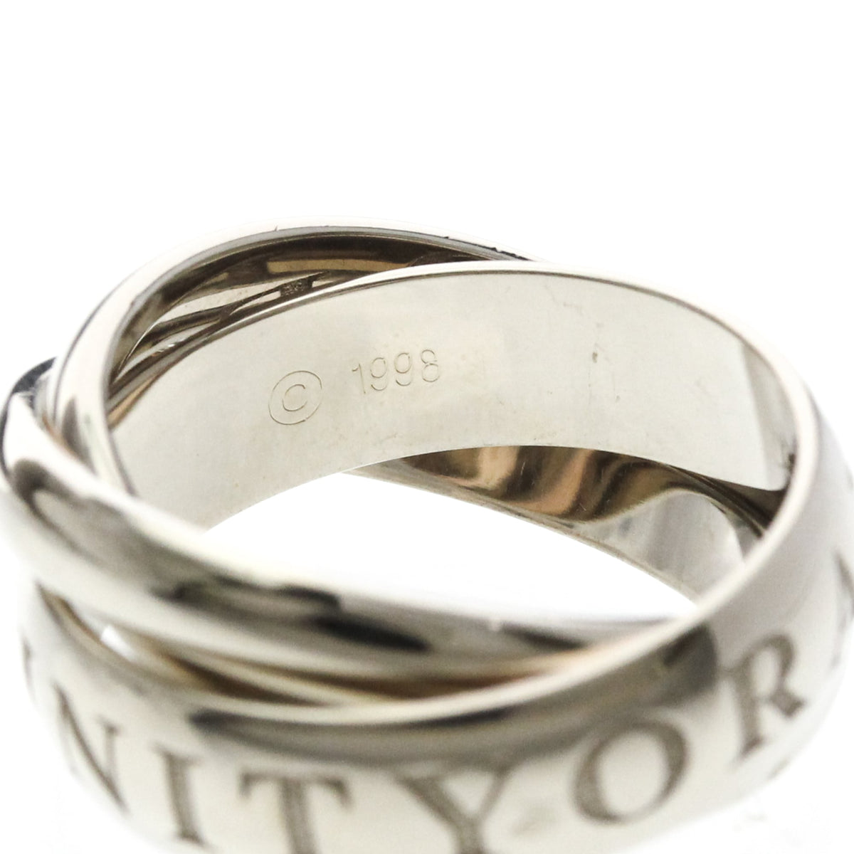 PRE-OWNED Cartier Trinity · Christmas Edition · 18K White Size 5.75
