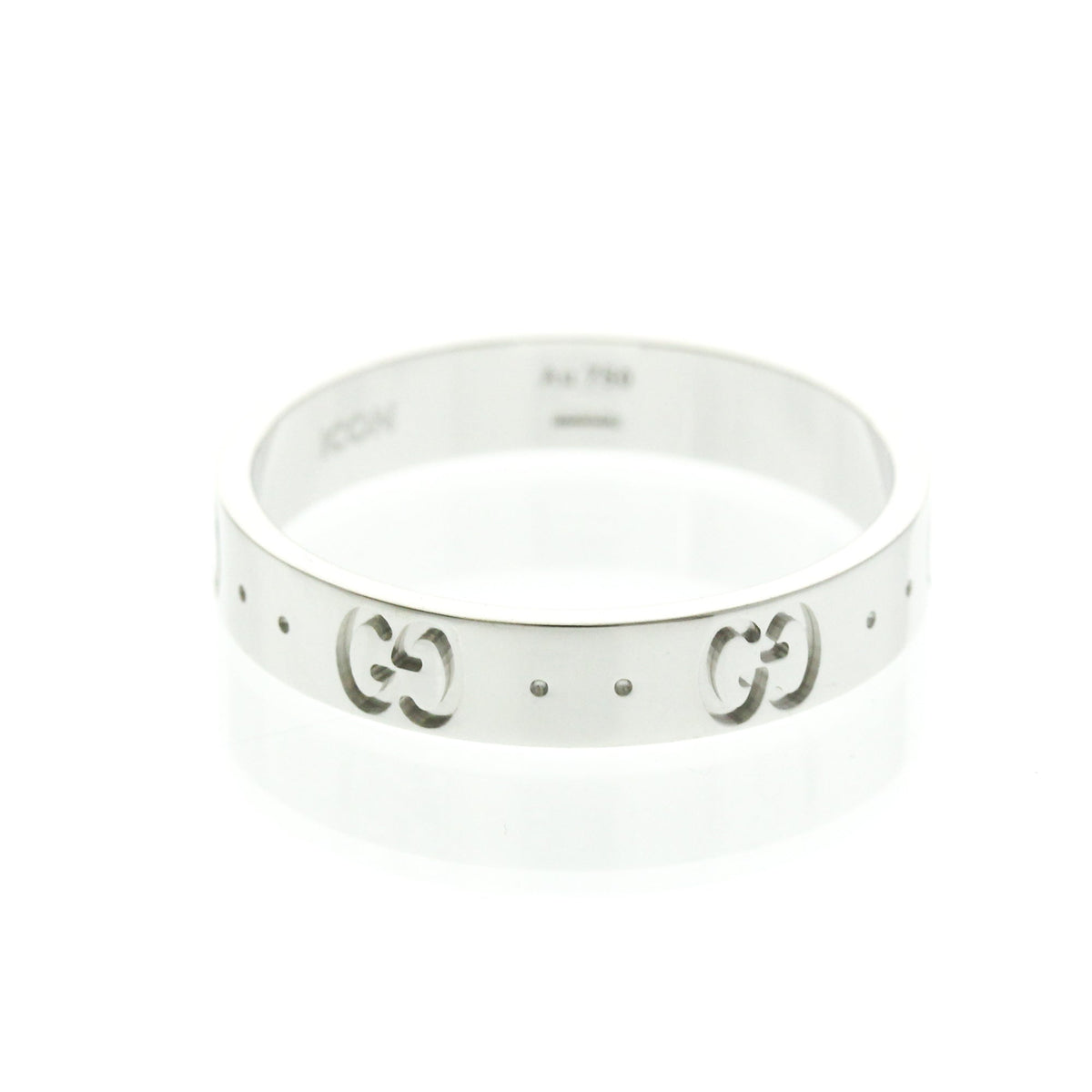 PRE-OWNED Gucci Icon · 18K White Gold Size 8.75