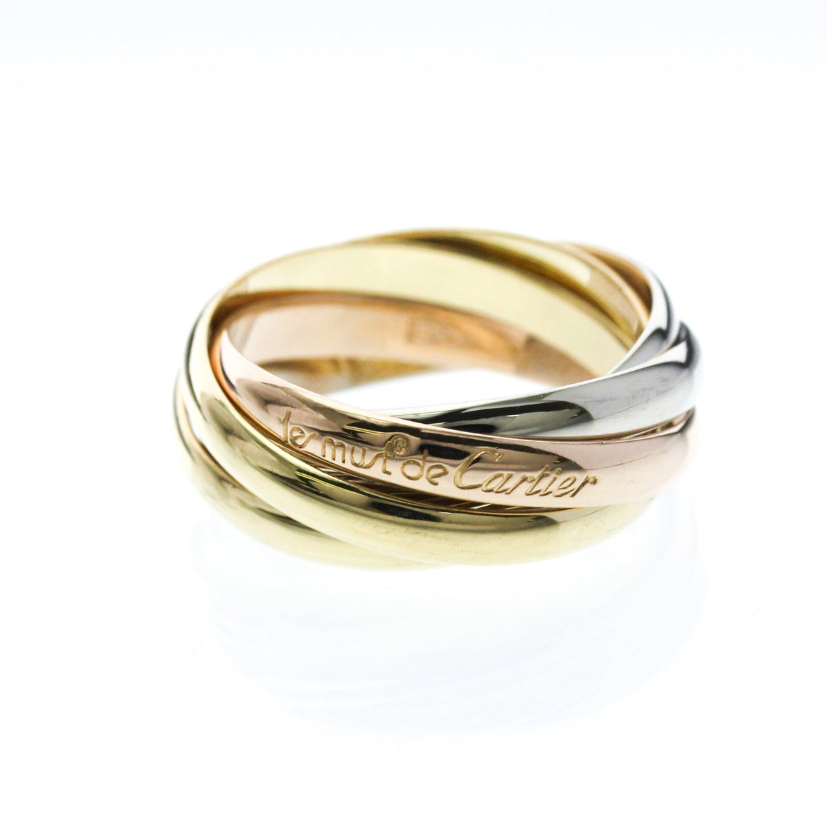 PRE-OWNED Cartier Trinity · Tri-Gold Size 6