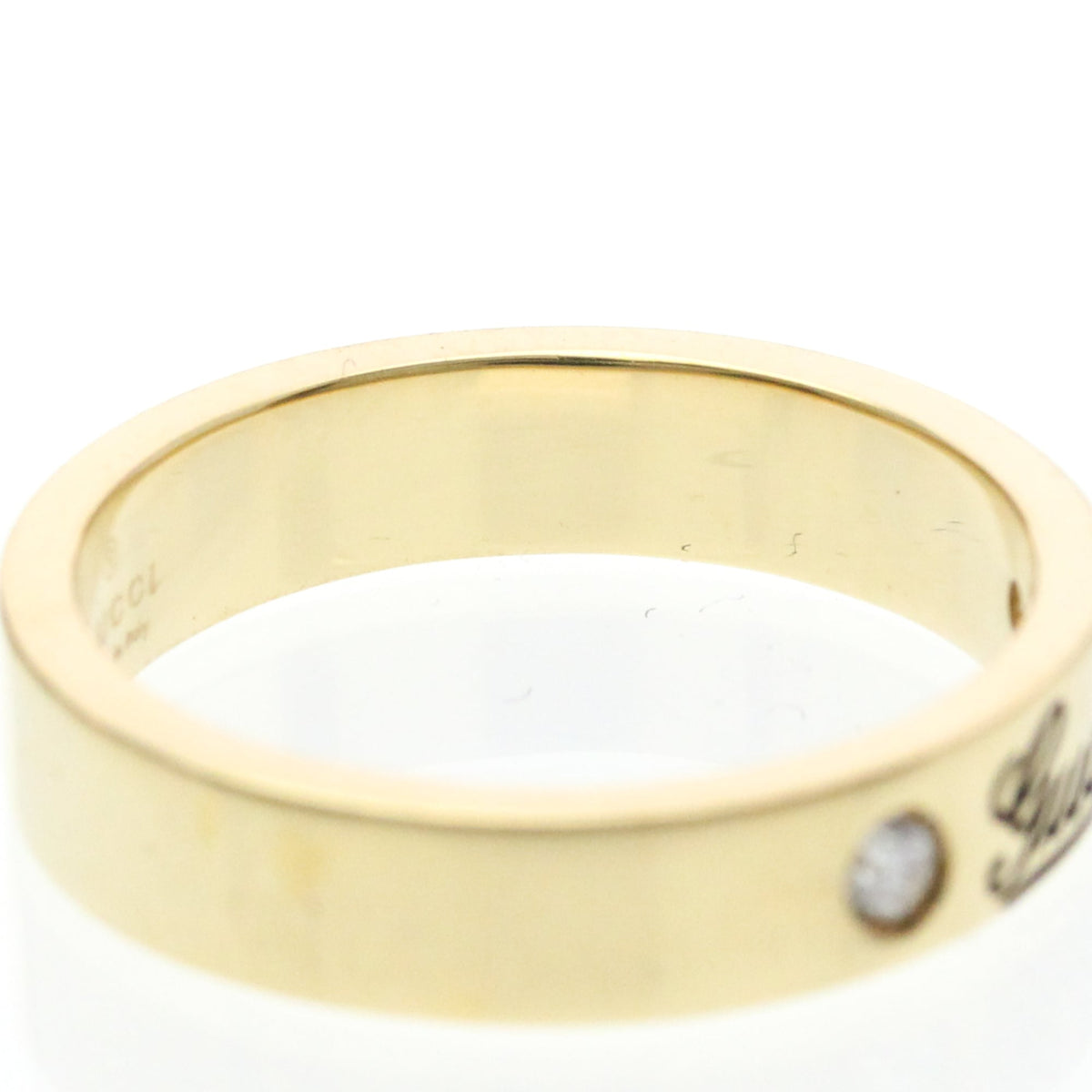 PRE-OWNED Gucci Icon · Diamond Band · 18K Yellow Gold Size 5.25