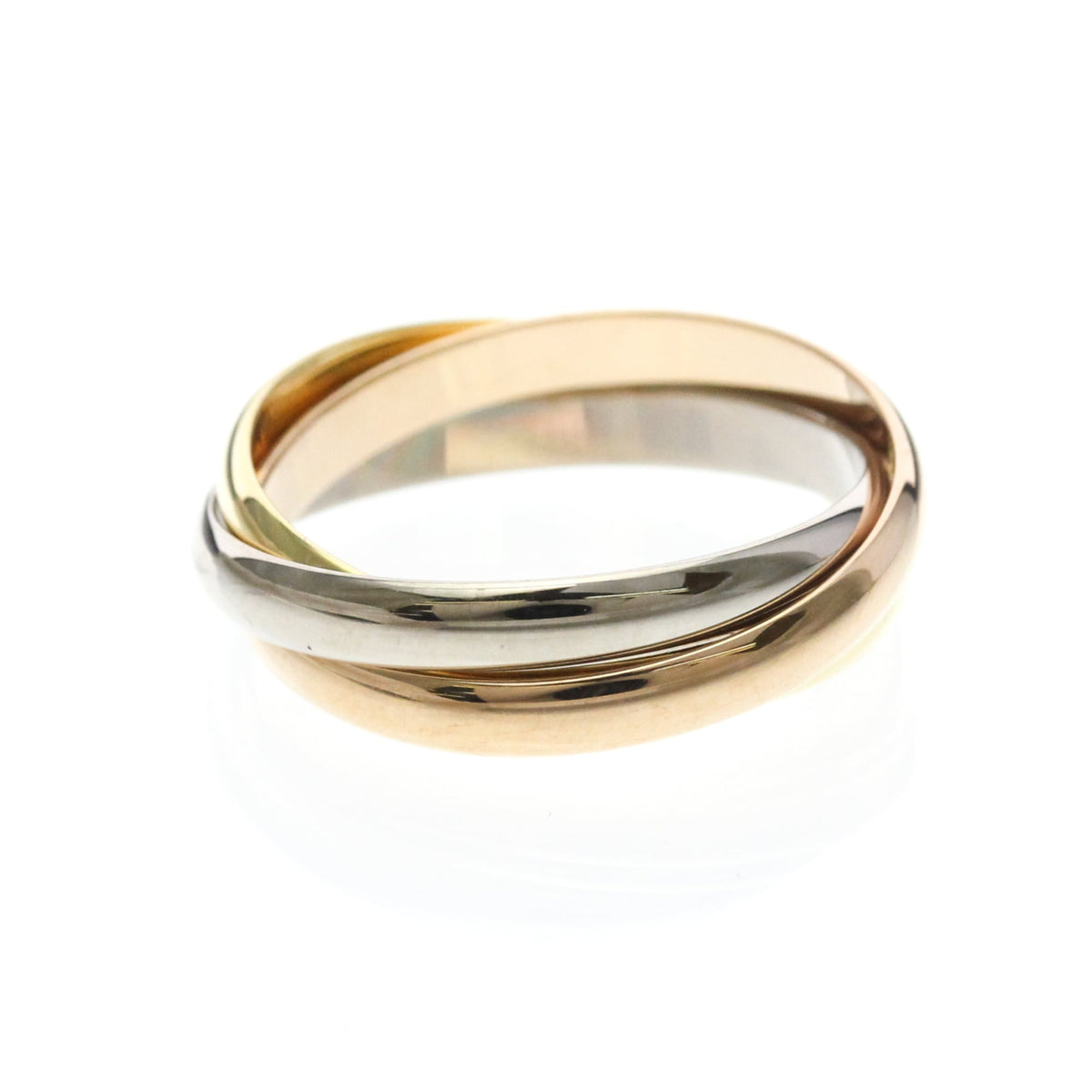 PRE-OWNED Cartier Trinity · Tri-Gold Size 7.5