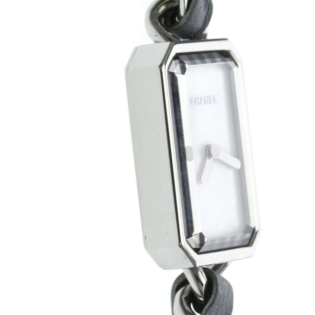 PRE-OWNED Chanel Premiere Lock · Steel · Mother-of-Pearl