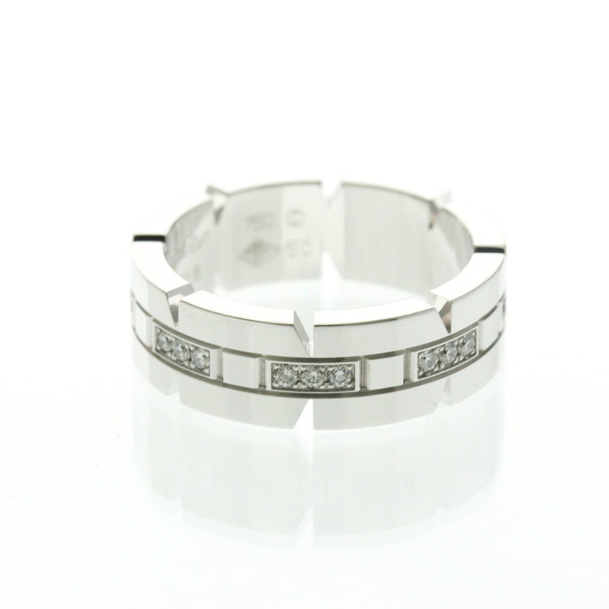 PRE-OWNED Cartier Tank Française · 18K White Gold · Diamond Size 5.25