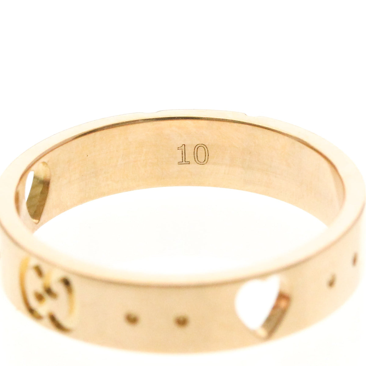PRE-OWNED Gucci Icon · Rose Gold Size 5