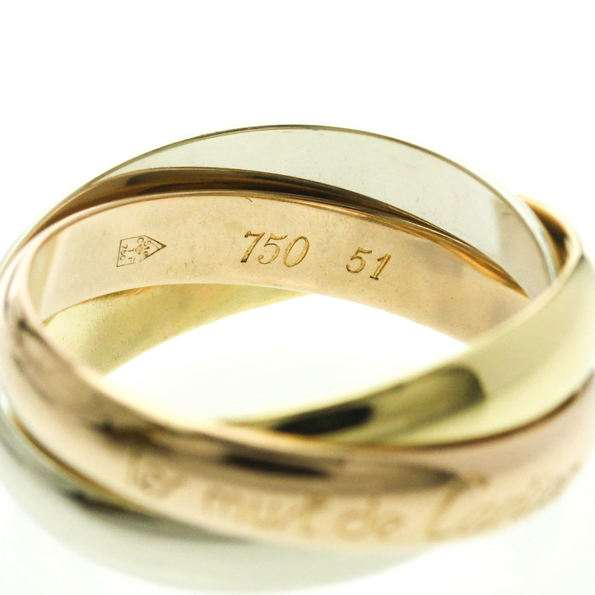 PRE-OWNED Cartier Trinity · Tri-Gold Size 5.75