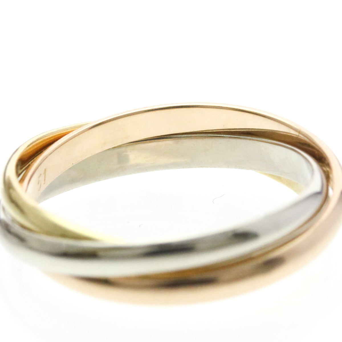 PRE-OWNED Cartier Trinity · Tri-Gold Size 5.75