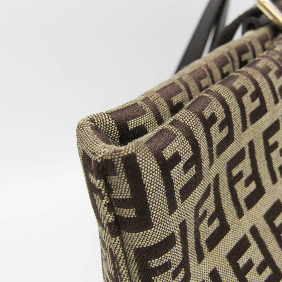 PRE-OWNED Fendi Zucchino · Canvas & Leather Tote