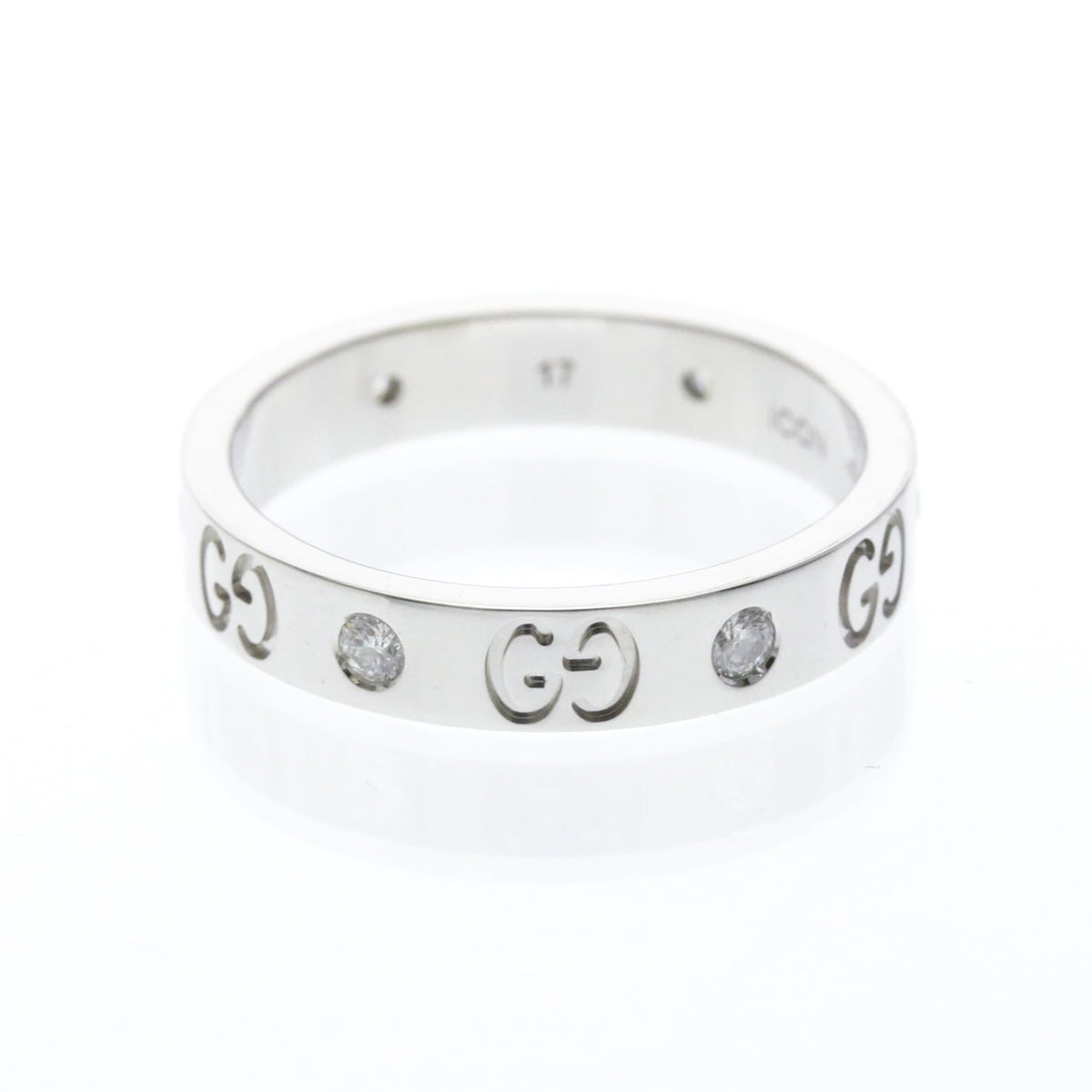 PRE-OWNED Gucci Icon · 18K White Gold · Diamond