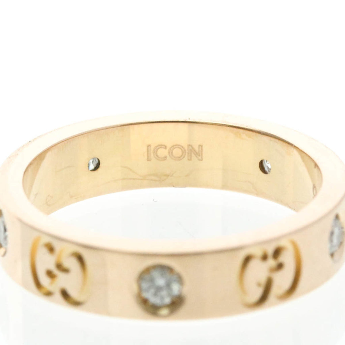 PRE-OWNED Gucci Icon · Rose Gold · Diamond Size 5