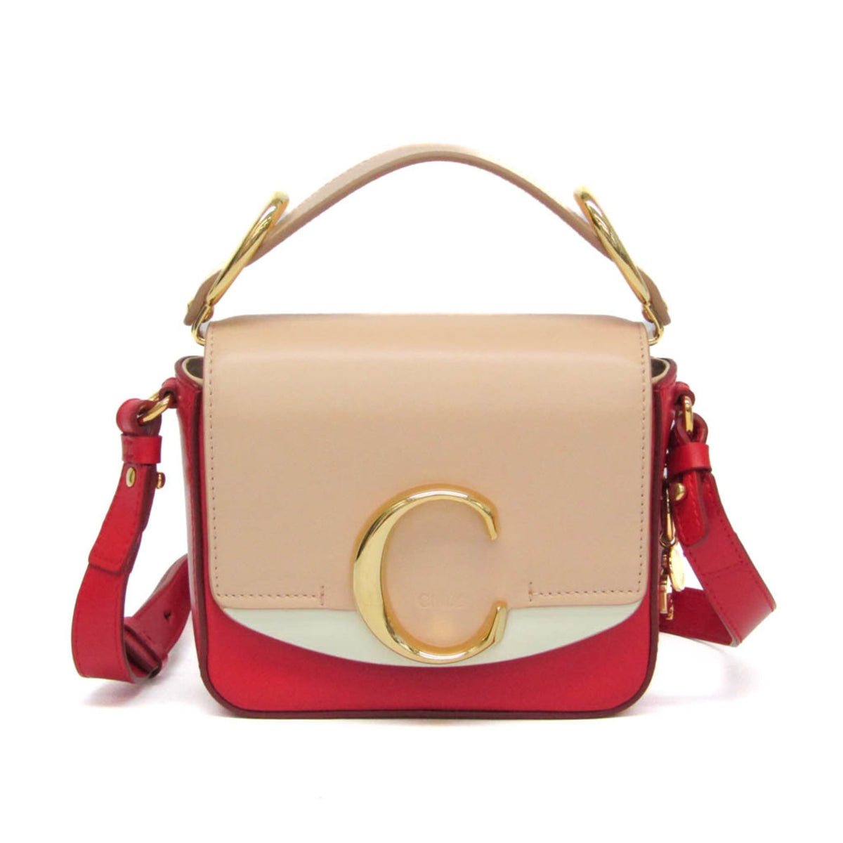 PRE-OWNED Chloé C Mini · Leather Shoulder Bag