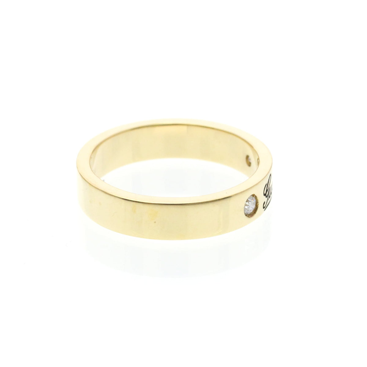PRE-OWNED Gucci Icon · Diamond Band · 18K Yellow Gold Size 5.25