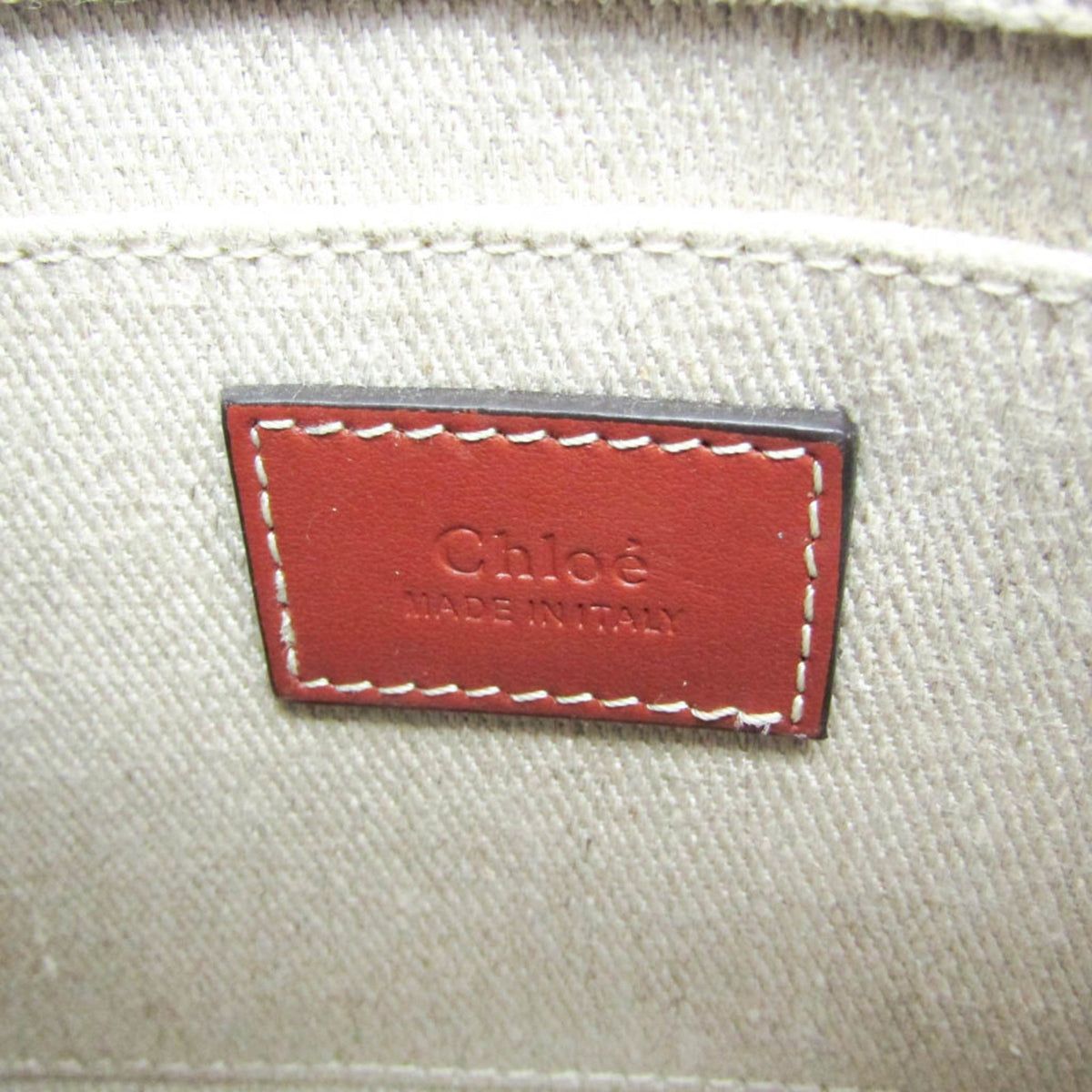 PRE-OWNED Chloé Woody Mini · Canvas & Leather
