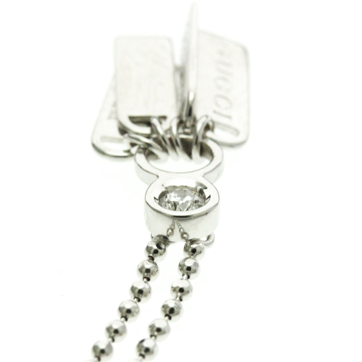 PRE-OWNED Gucci Diamond Tag · 18K White Gold
