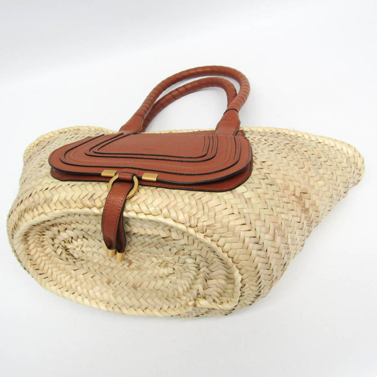 PRE-OWNED Chloé Marcie Basket · Raffia & Leather