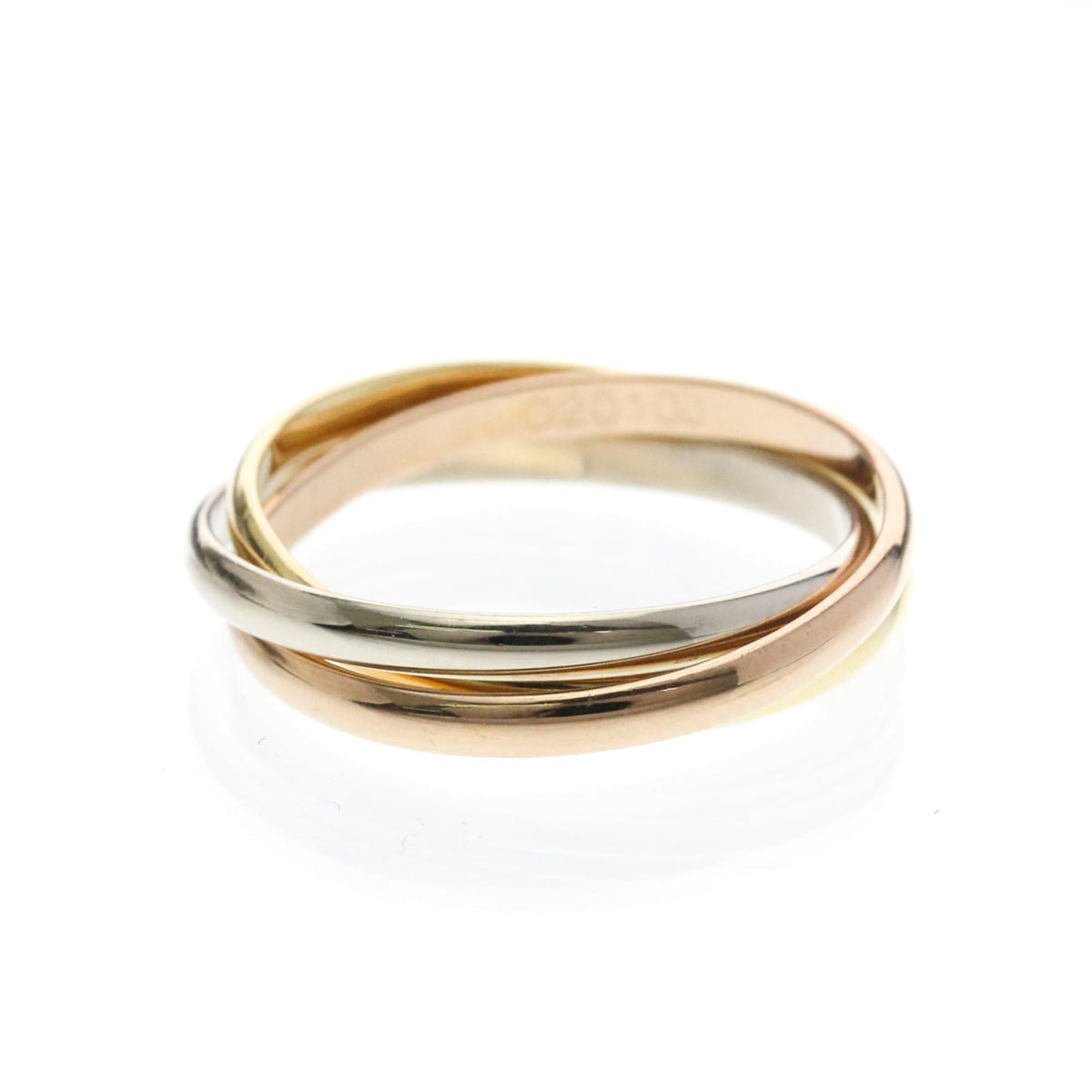 PRE-OWNED Cartier Trinity · Tri-Gold Size 6.25