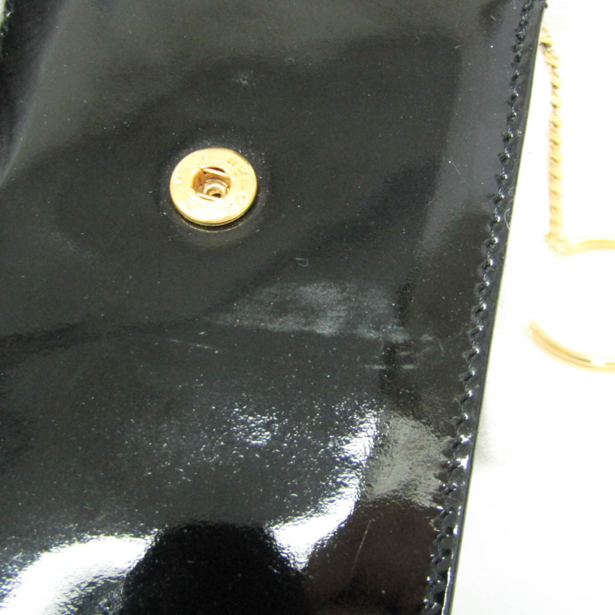 PRE-OWNED Chanel Mini Pouch · Enamel Leather · Keyring