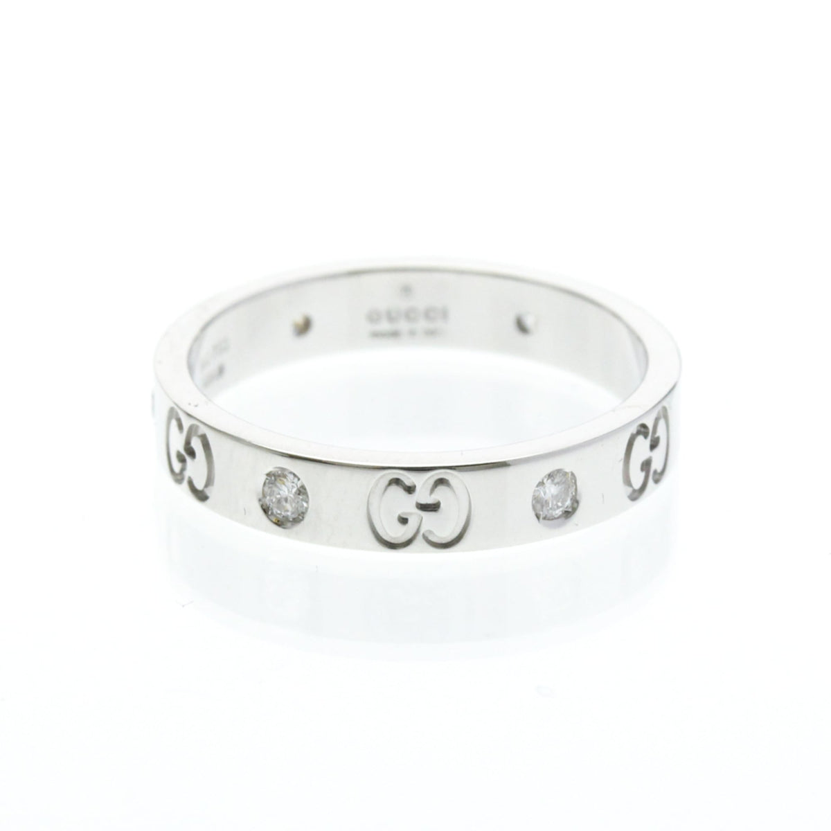 PRE-OWNED Gucci Icon · Diamond · 18K Yellow Gold Size 8