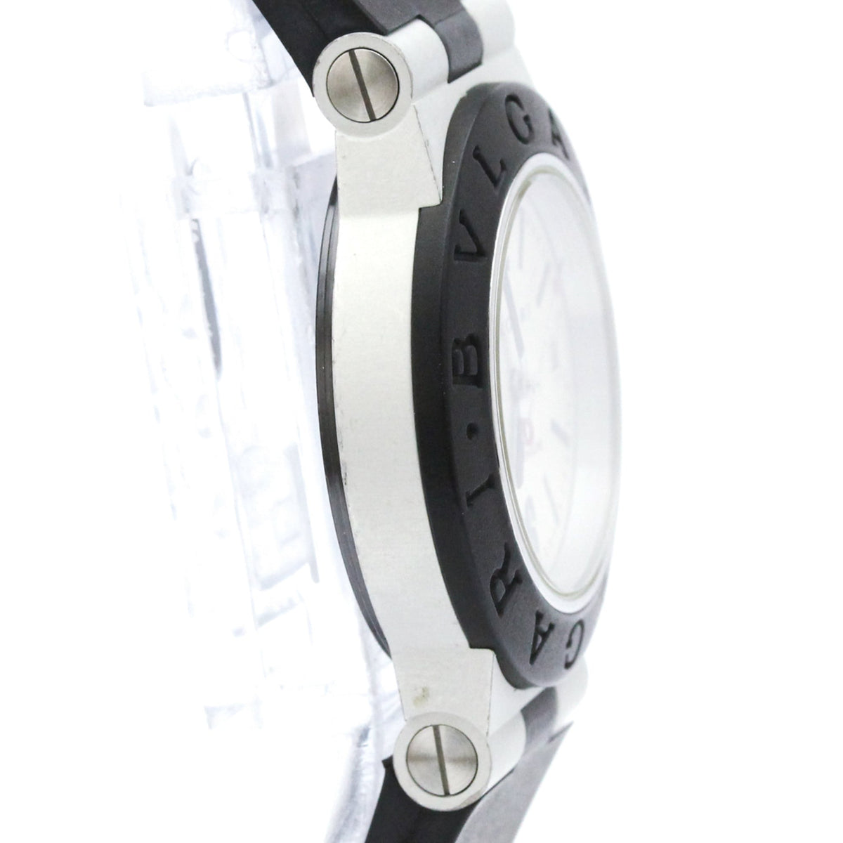 PRE-OWNED Bvlgari Aluminium · Rubber Strap