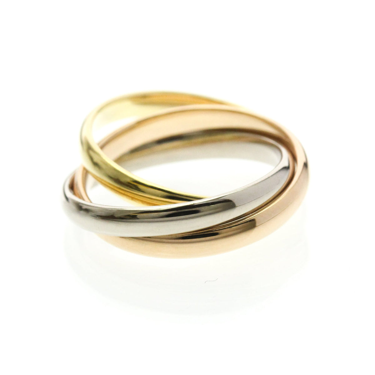 PRE-OWNED Cartier Trinity · Tri-Gold Size 4.5