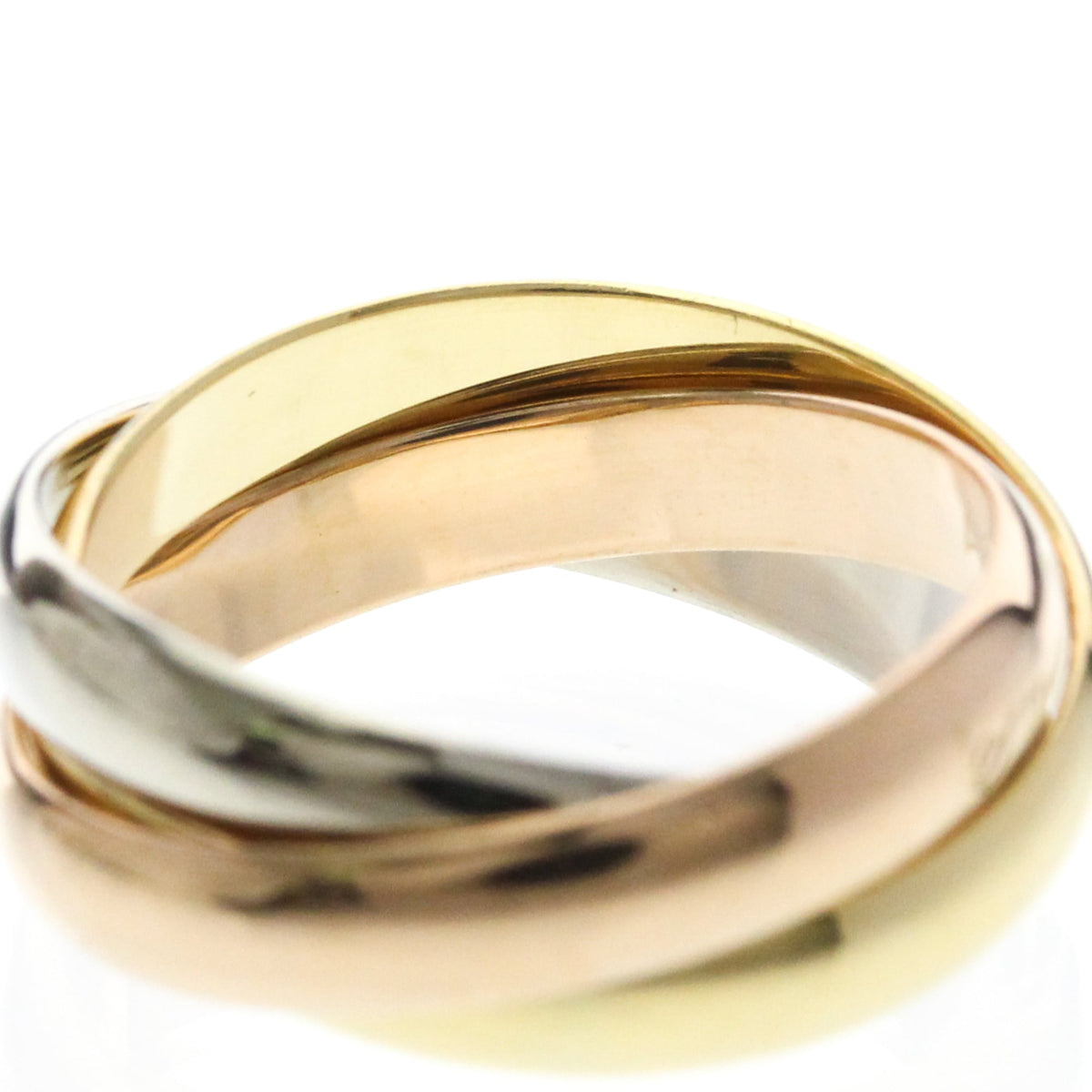 PRE-OWNED Cartier Trinity · Tri-Gold Size 6.25