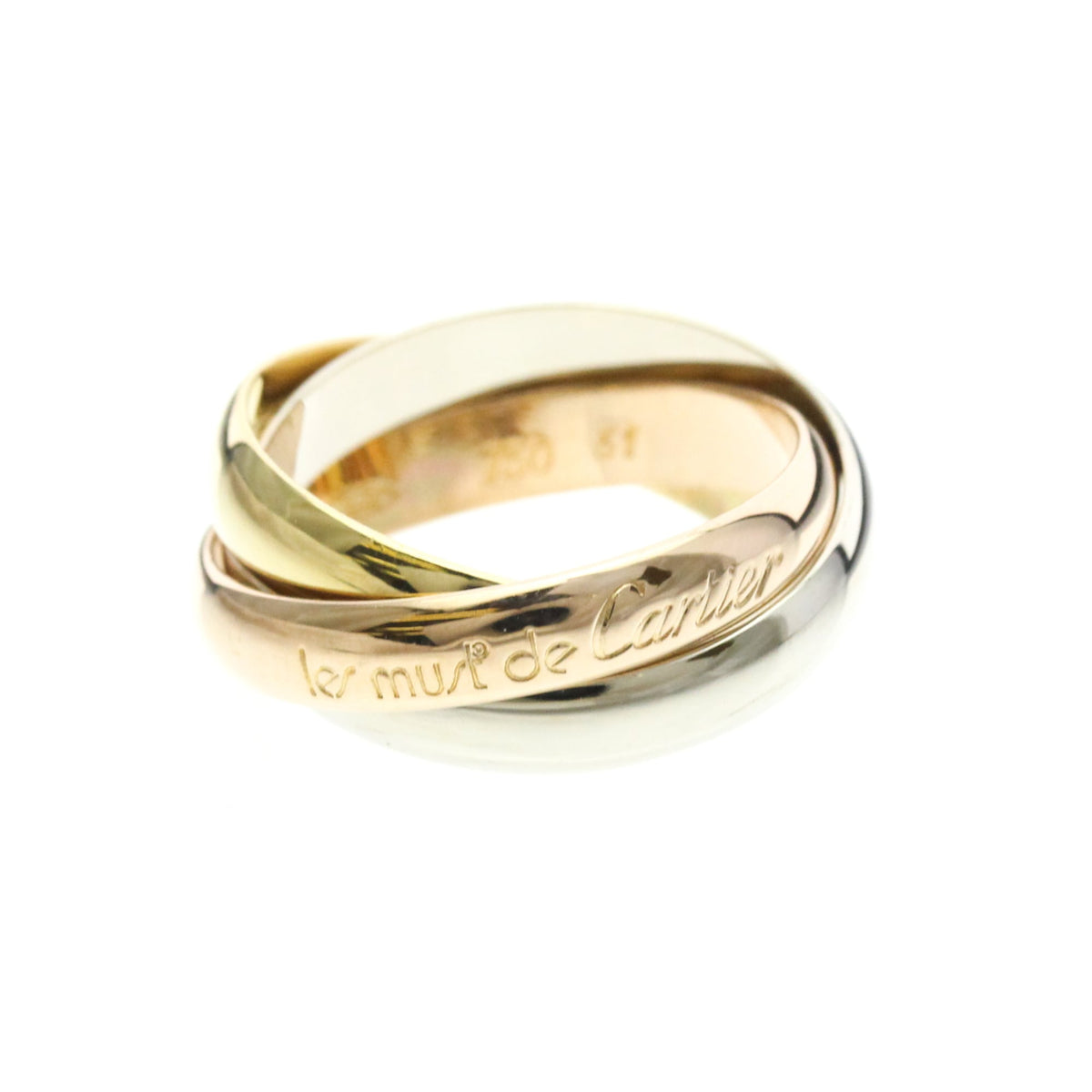 PRE-OWNED Cartier Trinity · Three Gold Size 5.75