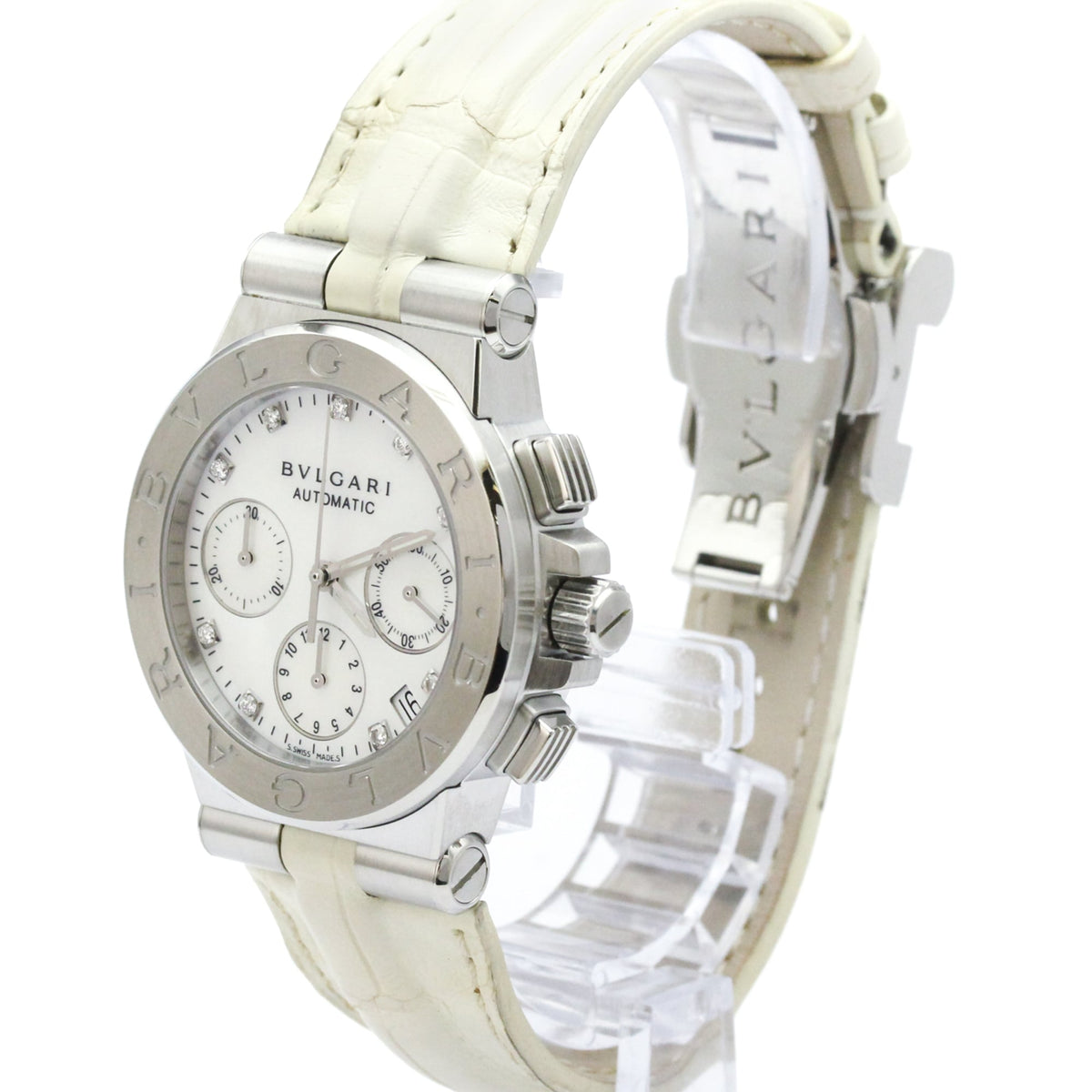 PRE-OWNED Bvlgari Diagono · Diamond · MOP · Automatic