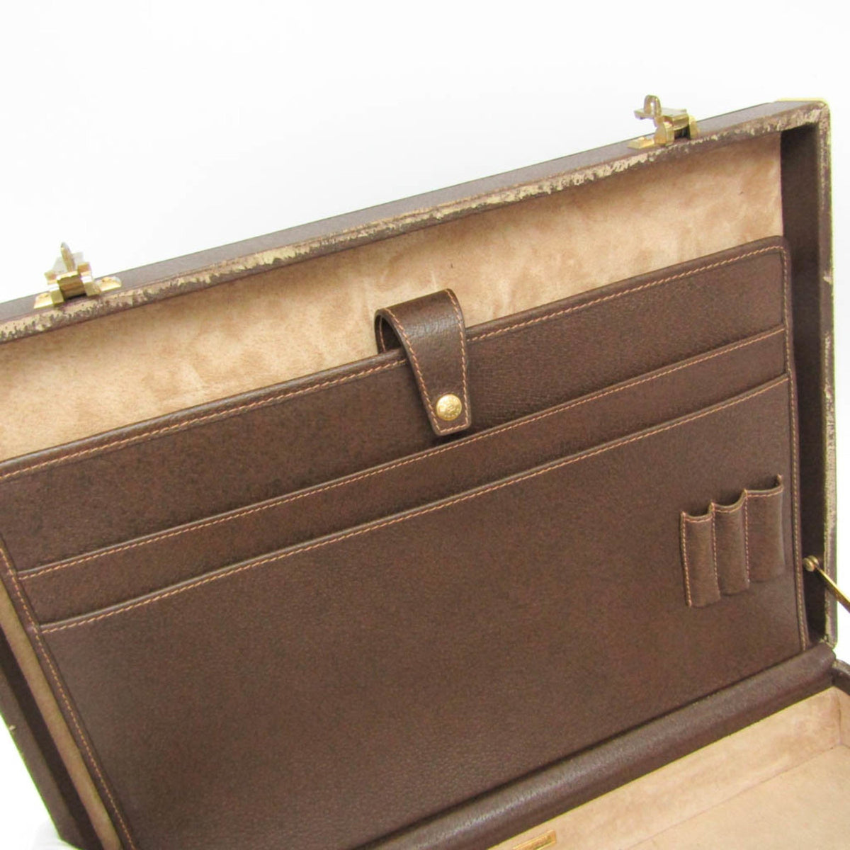 PRE-OWNED Gucci Interlocking G · Leather Attaché Case