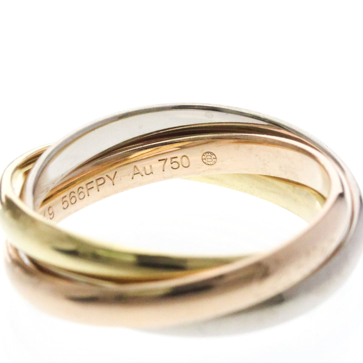 PRE-OWNED Cartier Trinity · Tri-Gold Size 7.5