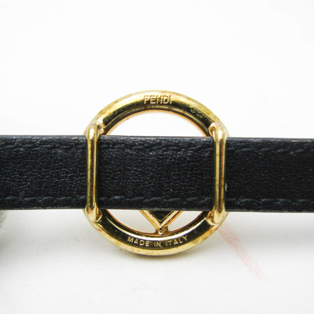 PRE-OWNED Fendi F Is · Leather Charm Bracelet
