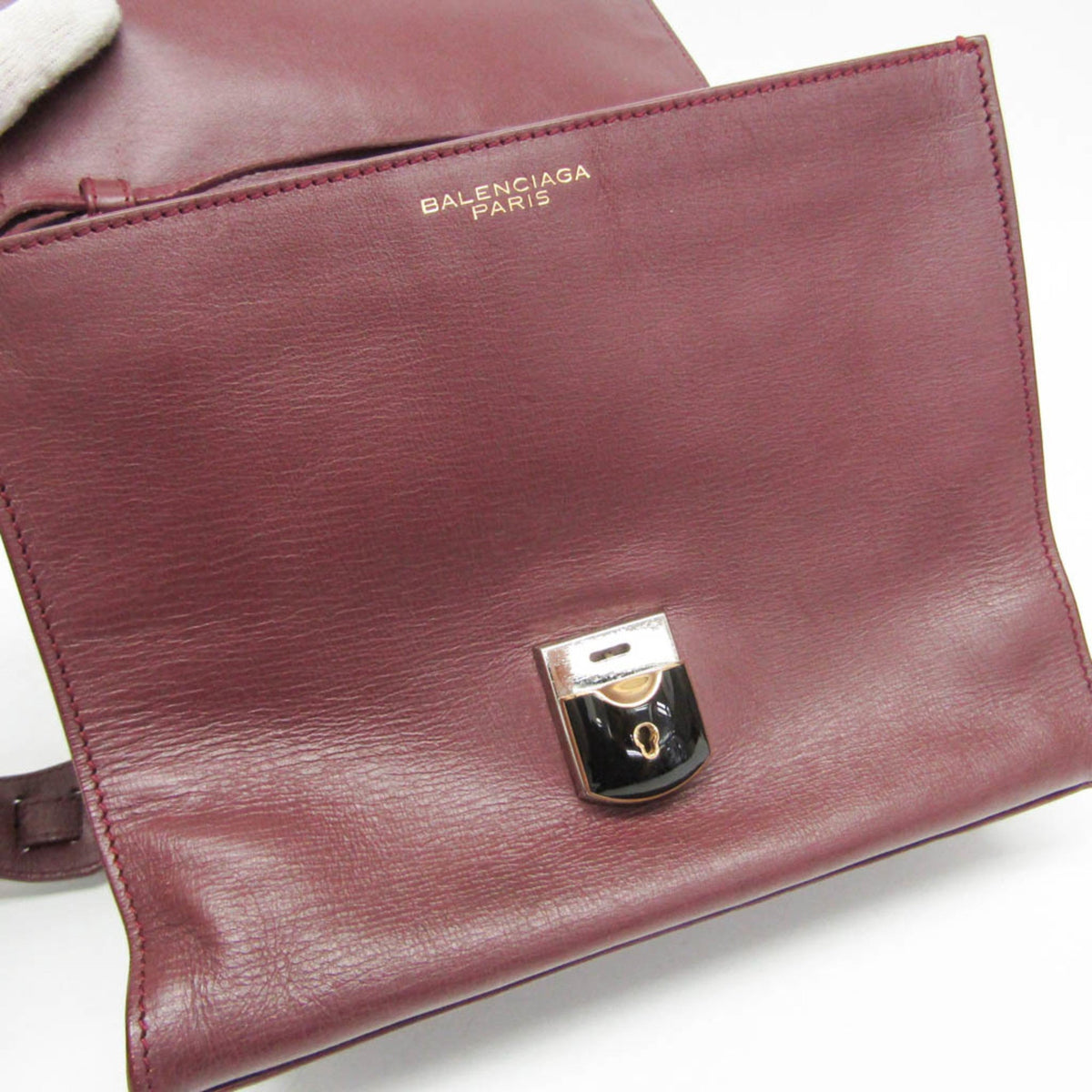 PRE-OWNED Balenciaga · Leather Shoulder Bag · Bordeaux