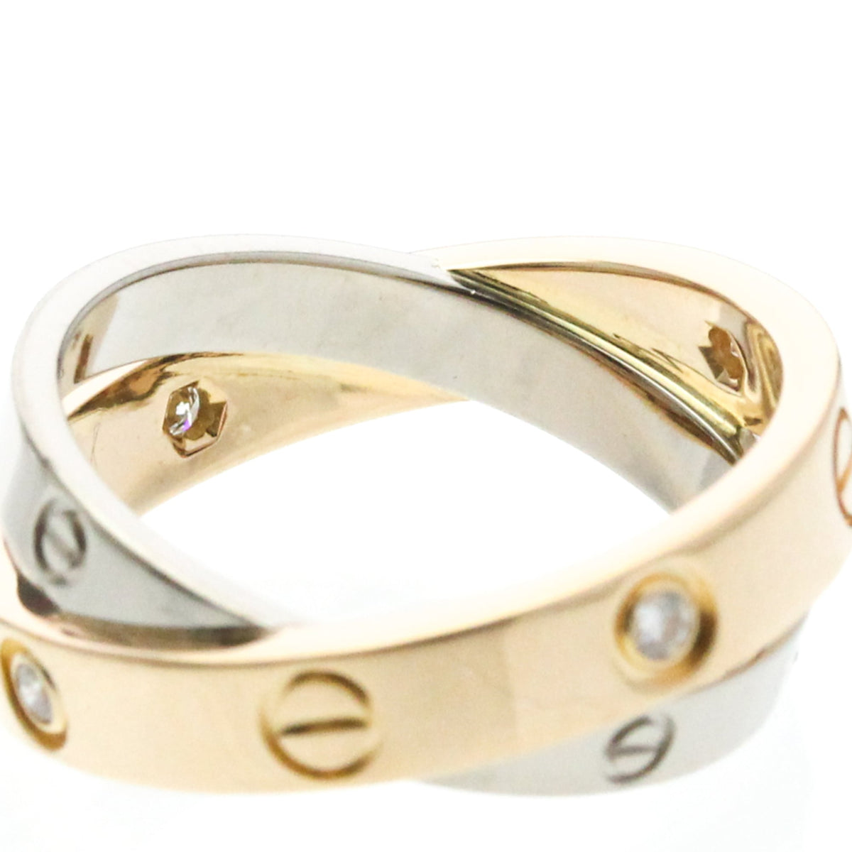 PRE-OWNED Cartier Be Love · Half Diamond · Two-Tone Gold