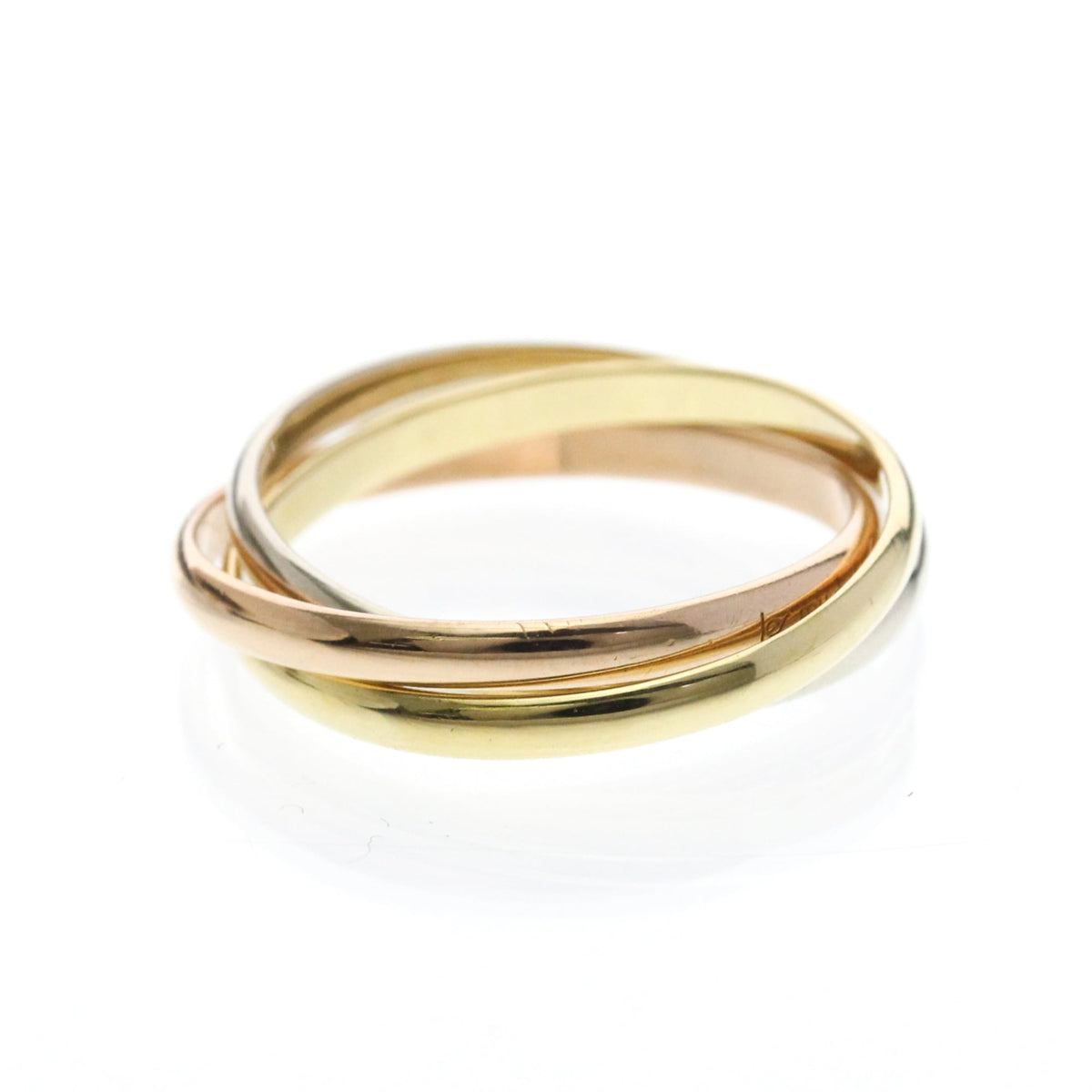 PRE-OWNED Cartier Trinity · Tri-Gold Size 6.25