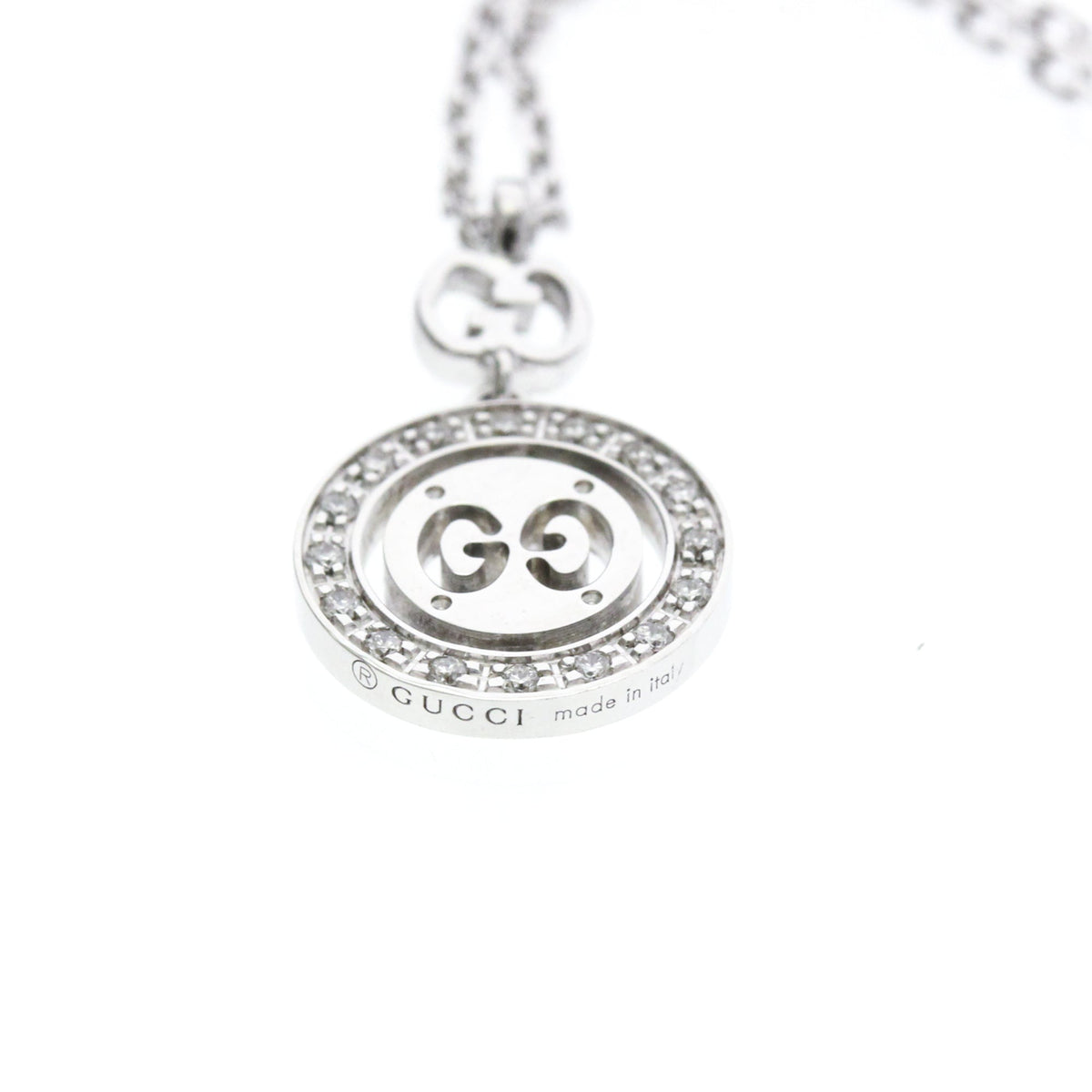 PRE-OWNED Gucci Icon · 18K White Gold · Diamond