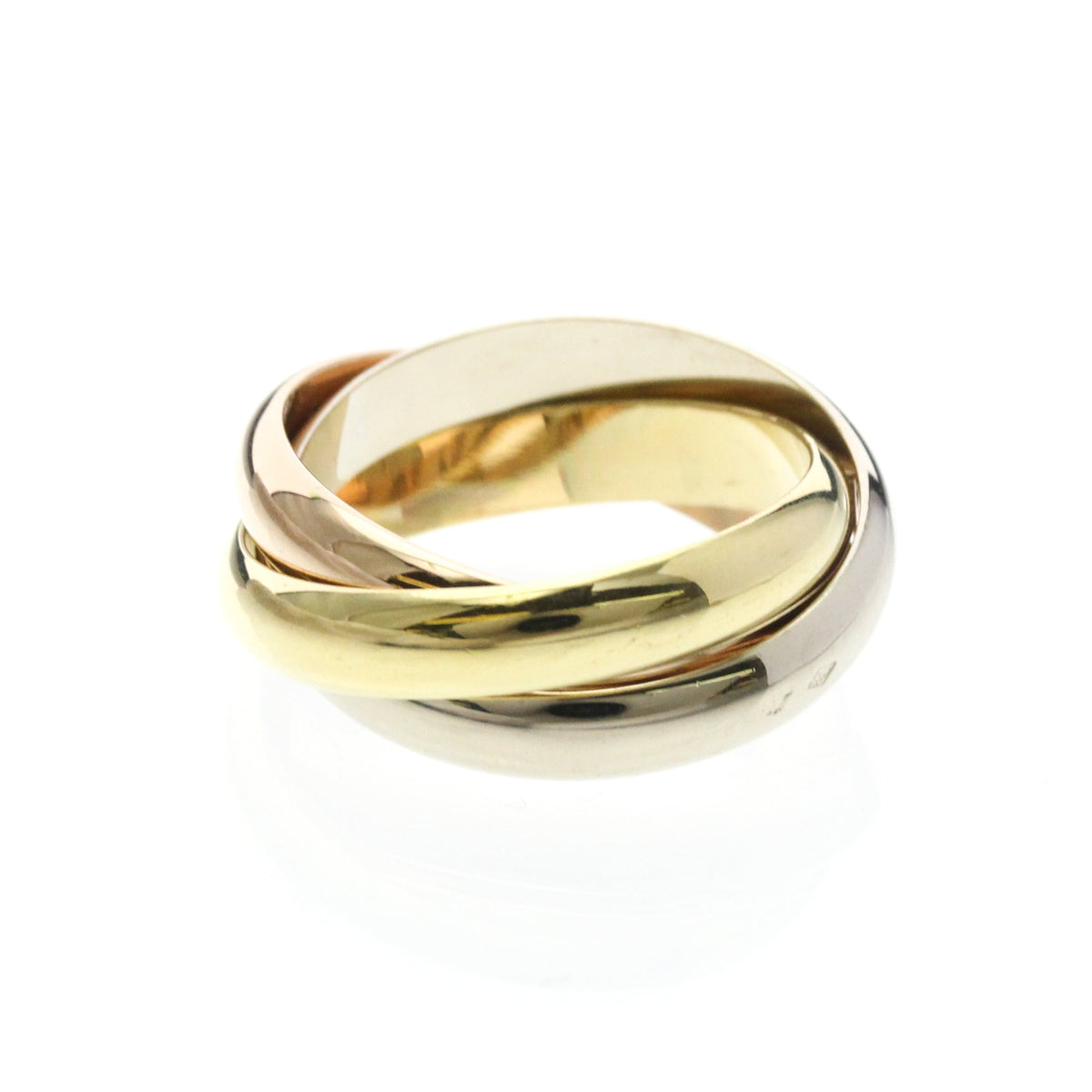 PRE-OWNED Cartier Trinity · Tri-Gold Size 7.5