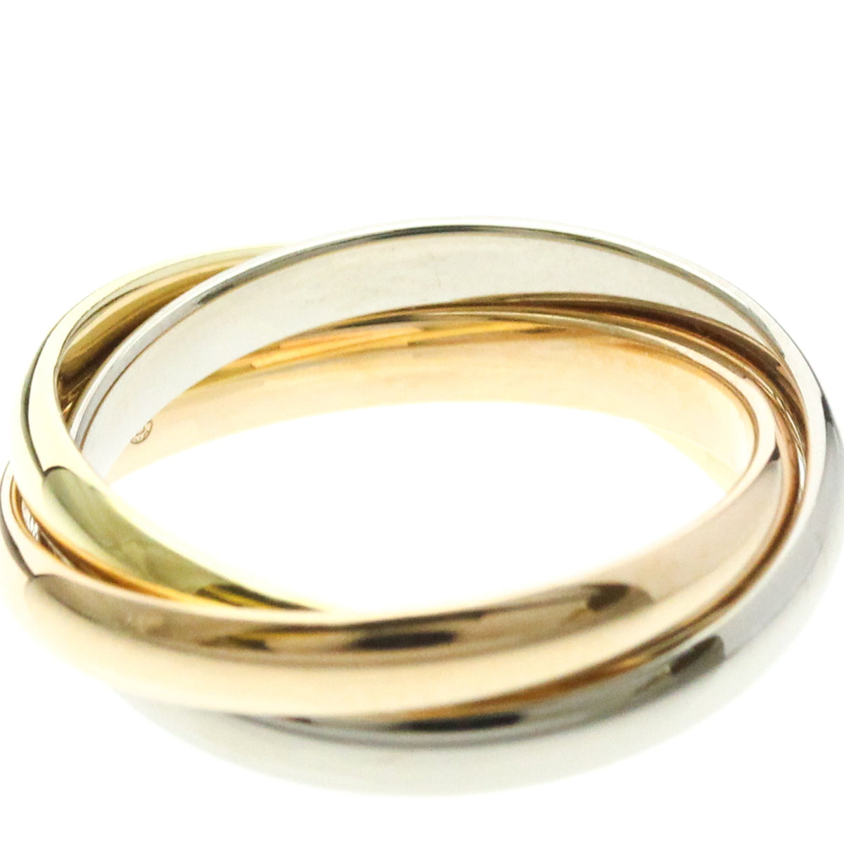 PRE-OWNED Cartier Trinity · Tri-Gold Size 4.5