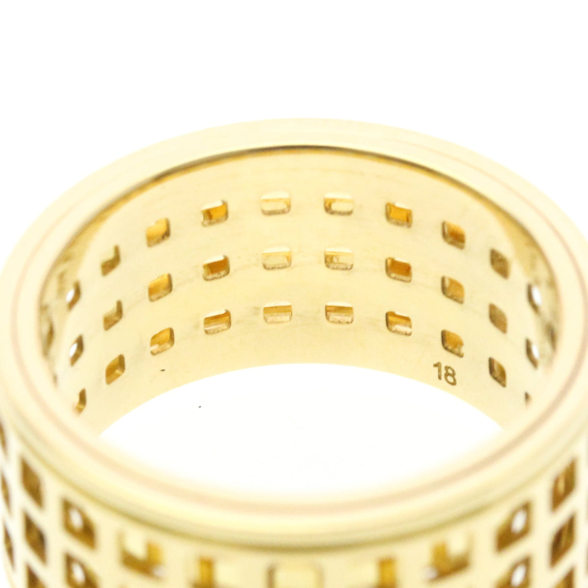 PRE-OWNED Gucci Scroll Wide · 18K Yellow Gold Size 8.25