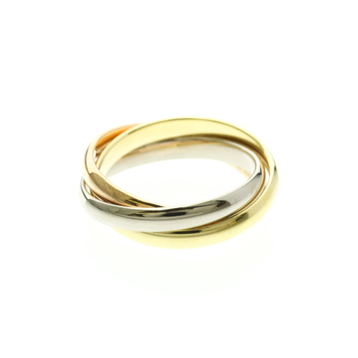 PRE-OWNED Cartier Trinity · Tri-Gold Size 4.5