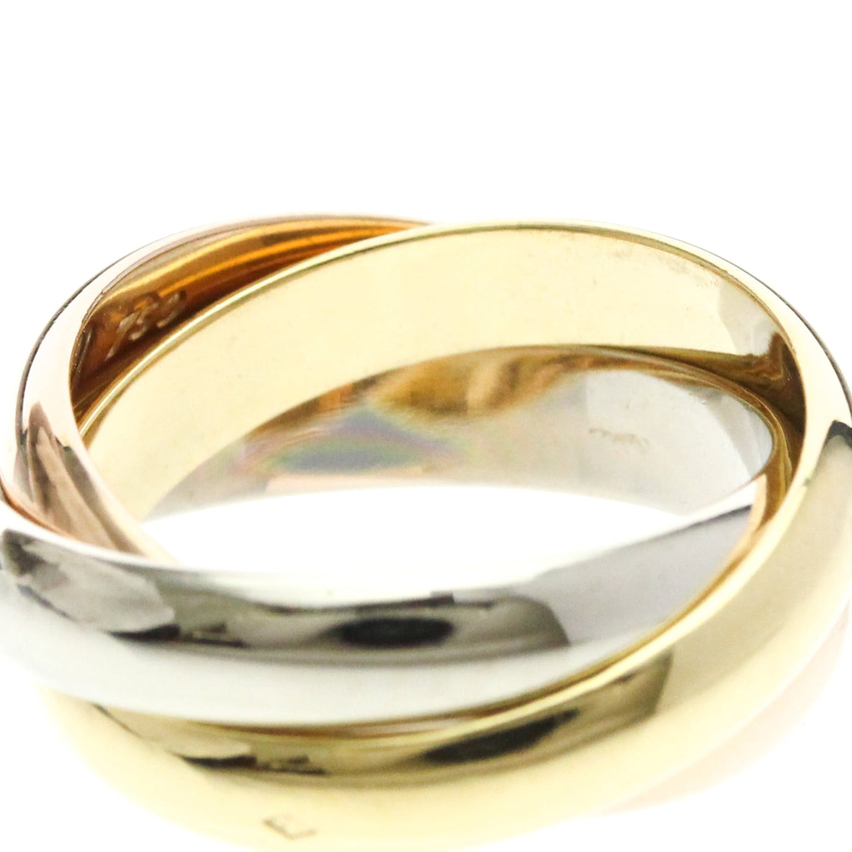 PRE-OWNED Cartier Trinity · Tri-Gold Size 5.25