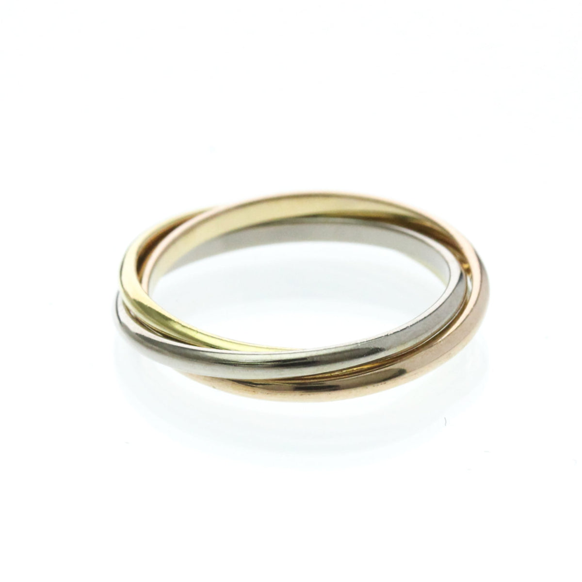 PRE-OWNED Cartier Trinity · Tri-Gold Size 5.25