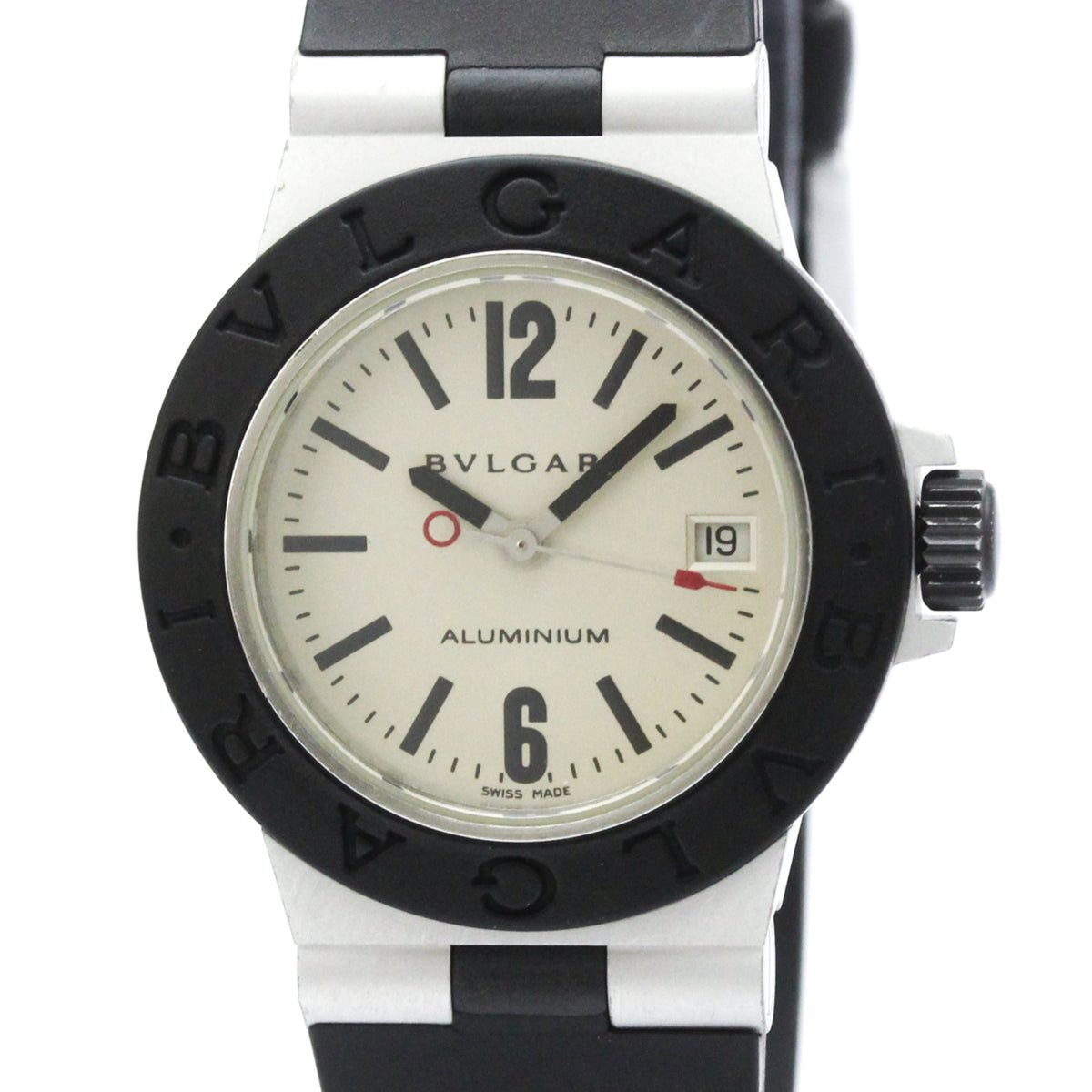 PRE-OWNED Bvlgari Aluminium · Rubber Strap