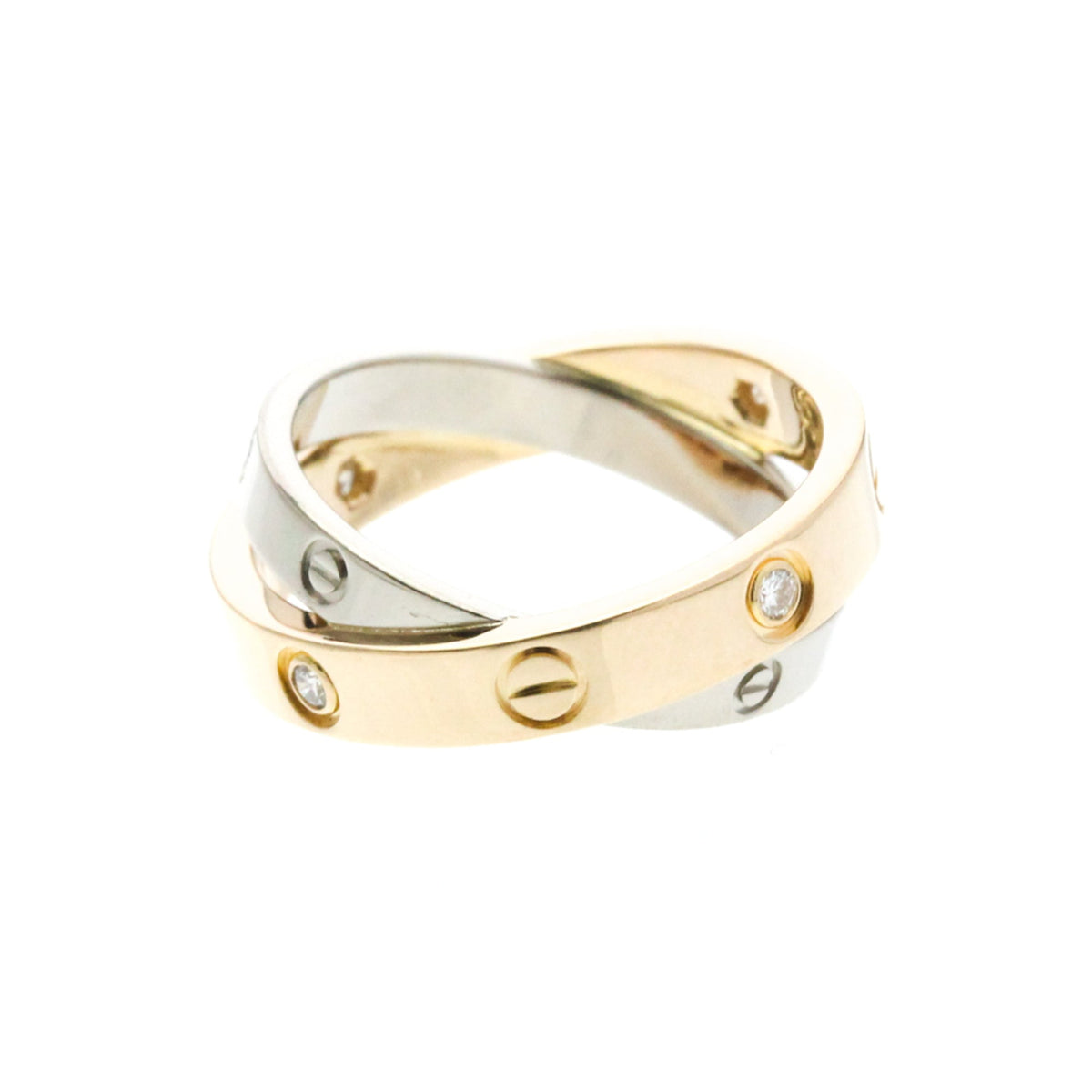 PRE-OWNED Cartier Be Love · Half Diamond · Two-Tone Gold