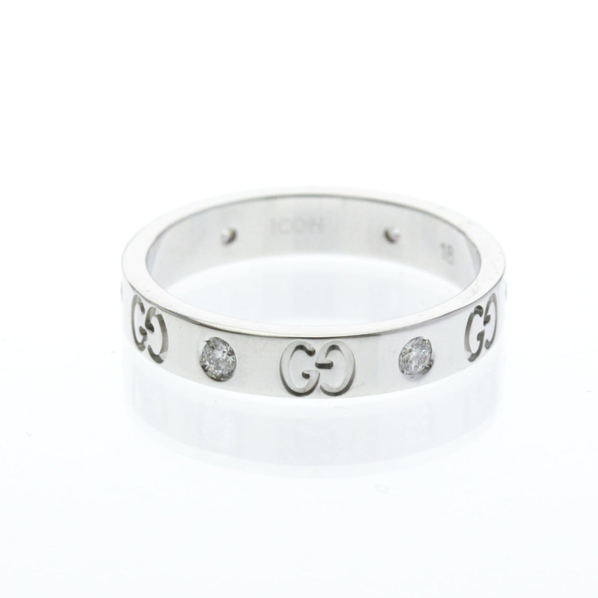 PRE-OWNED Gucci Icon · Diamond · 18K Yellow Gold Size 8