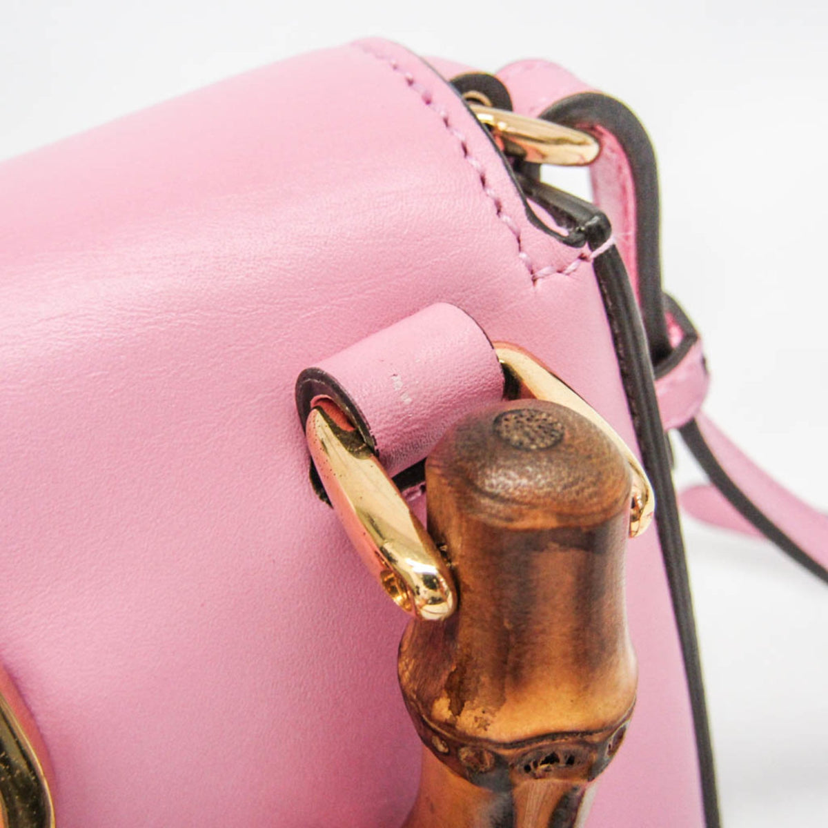 PRE-OWNED Gucci Bamboo · Leather Backpack